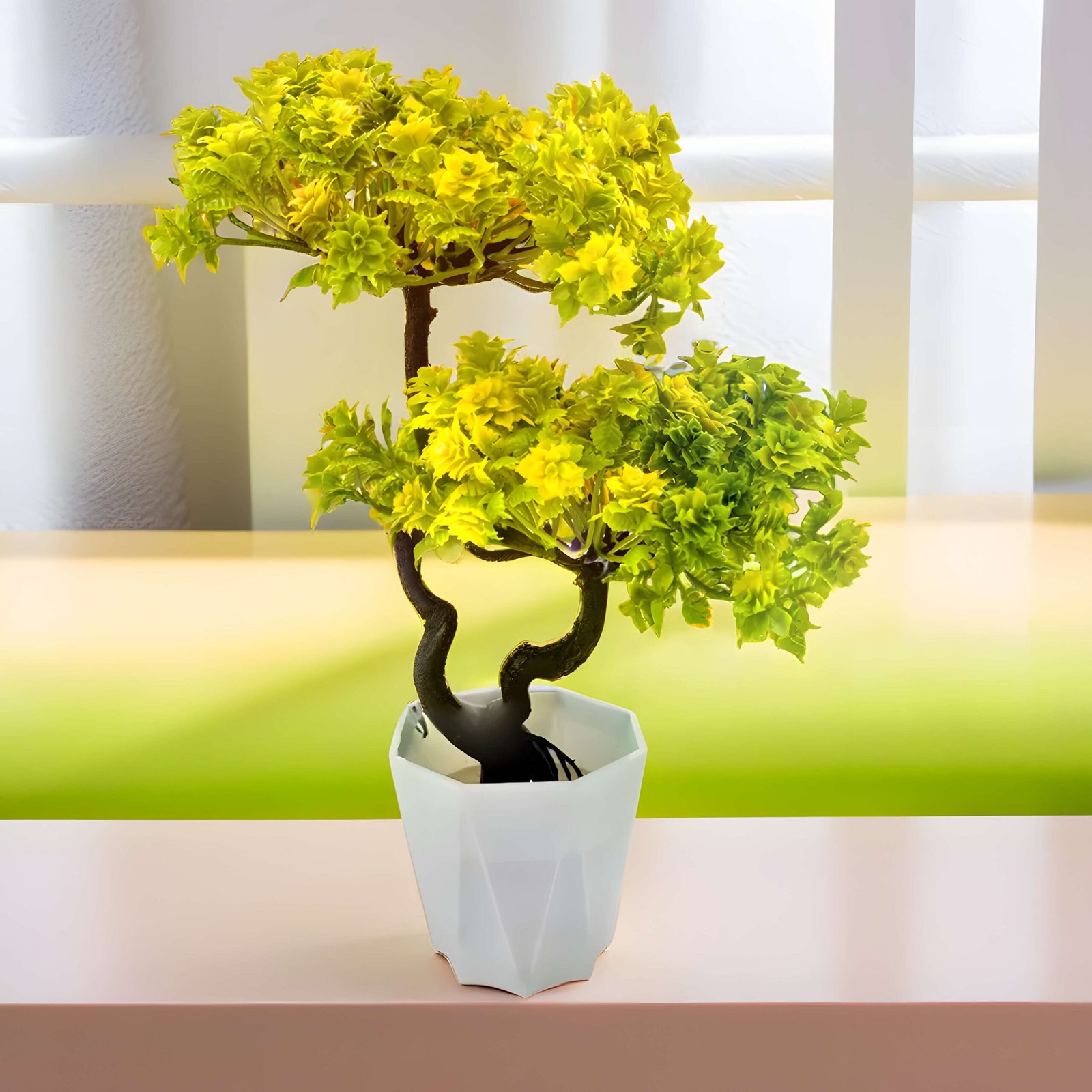 Artificial Plants for Home Decorarion Tree with Pot for Home Center Livingroom Table Shelf Entrance Office Decorative Potted Plants (RV-AP8) - Image 4