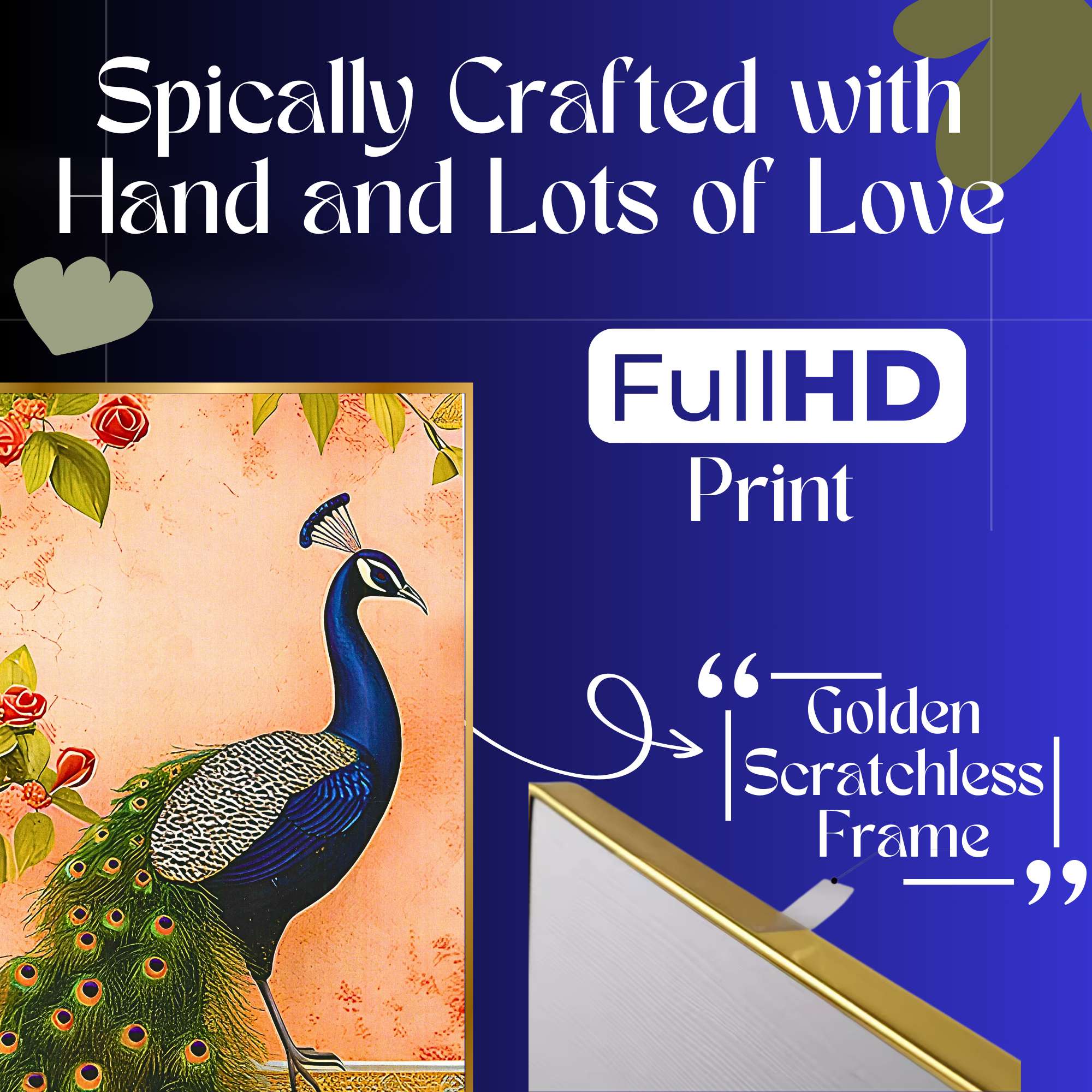 Set of Two Wall Paintings for Wall Dacoration Golden Framed Wall Paintings for Living Room & Bedroom Wall Art for Home Decoration & Office Wall Décor (14x11 inch CH-GD2-22) - Image 4