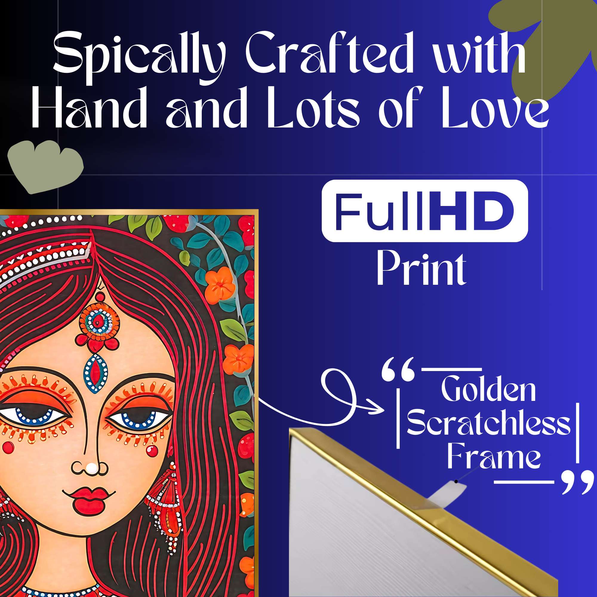 Set of Two Wall Paintings for Wall Dacoration Golden Framed Wall Paintings for Living Room & Bedroom Wall Art for Home Decoration & Office Wall Décor (14x11 inch CH-GD2-2) - Image 4